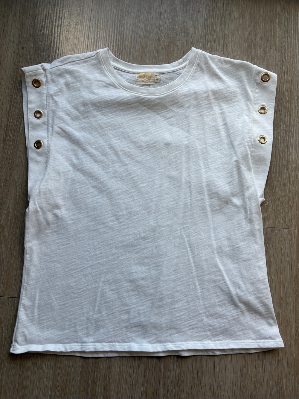 Nation LTD White T-Shirt with Gold Label